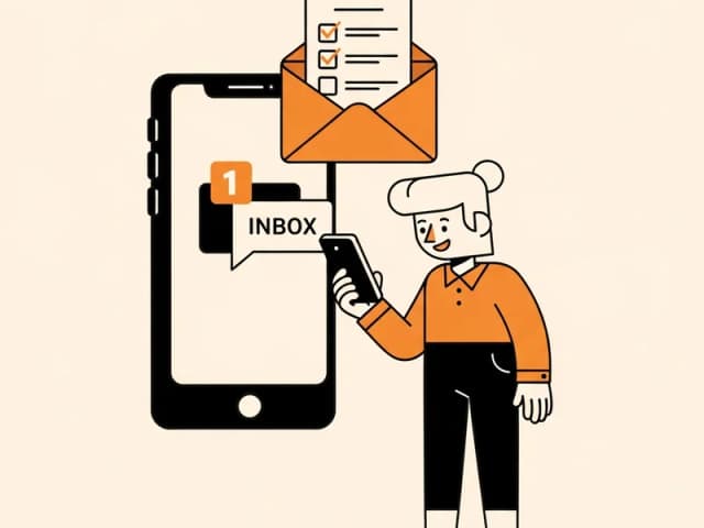 Creator checking inbox with checklist lead magnet