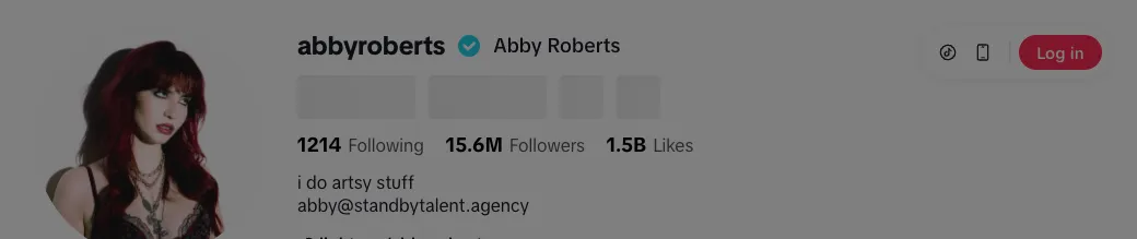 Abby Roberts TikTok profile